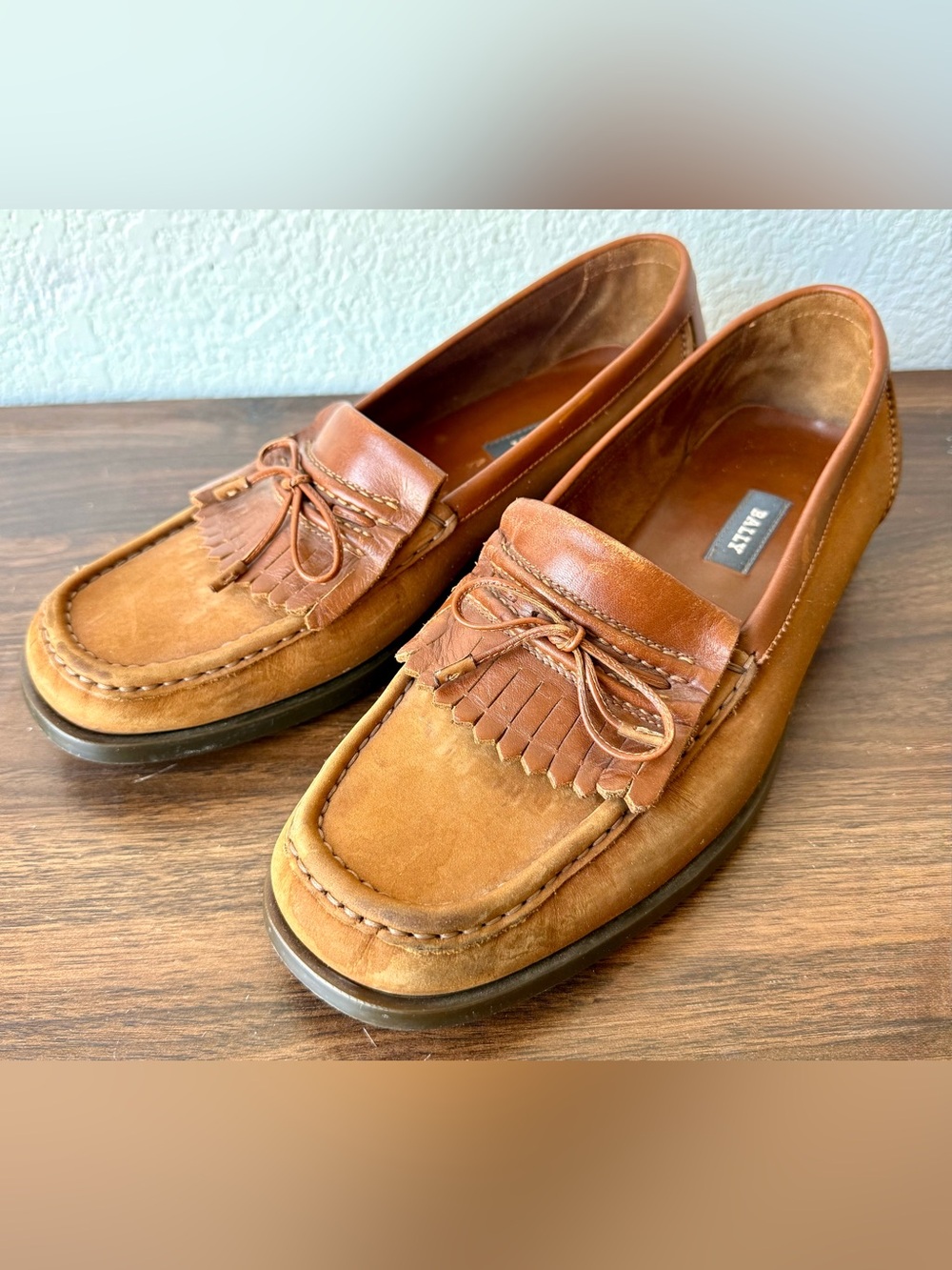 Bally Men's Brown Leather Kiltie Tassel Loafers